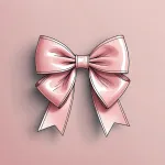 small pink hair bow image